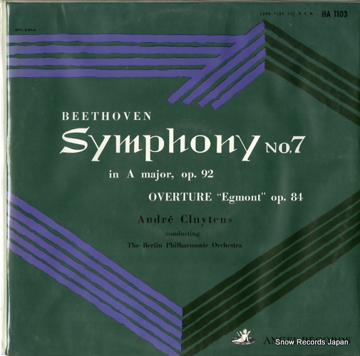 CLUYTENS, ANDRE beethoven; symphony no.7/overture 