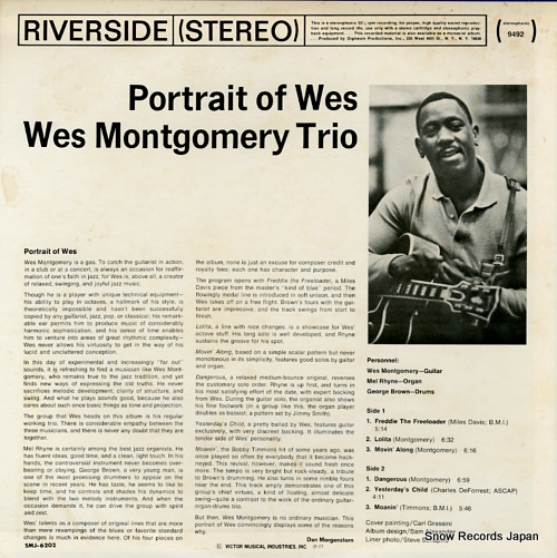 MONTGOMERY, WES portrait of wes SMJ-6202