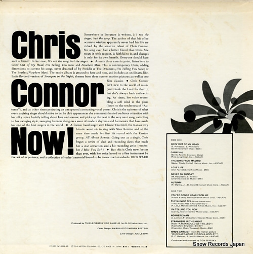 CONNOR, CHRIS chris connor now! YW-8508-AB