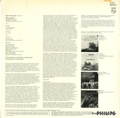 DAVIS, COLIN stravinsky; petrouchka 9500447