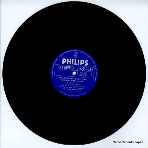 MODERN JAZZ QUARTET, THE plays gershwin's porgy and bess SFX-7263