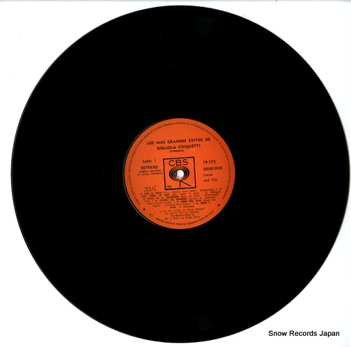 CINQUETTI, GIGLIOLA los mas grandes exitos de gigliola cinquetti CBS19172