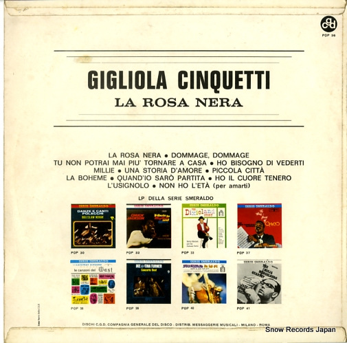 CINQUETTI, GIGLIOLA la rosa nera POP36