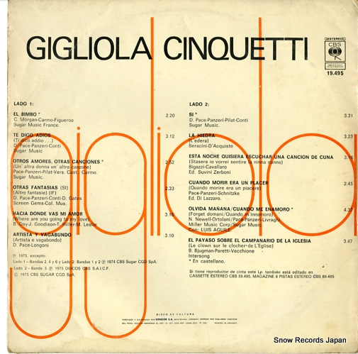 CINQUETTI, GIGLIOLA giglioa cinquetti 19.495