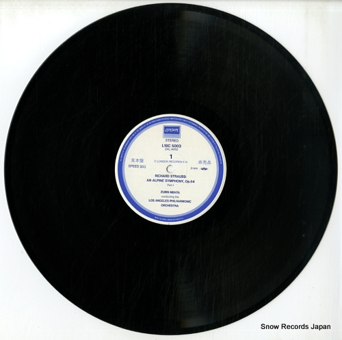MEHTA, ZUBIN richard strauss; an alpine symphony, op64 L18C5003