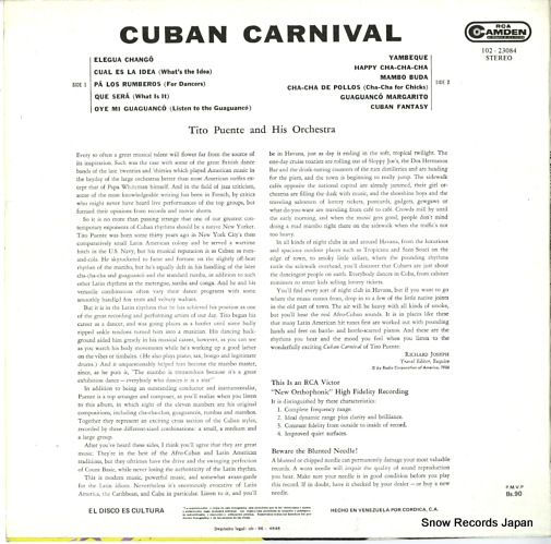 PUENTE, TITO cuban carnival 102-23084