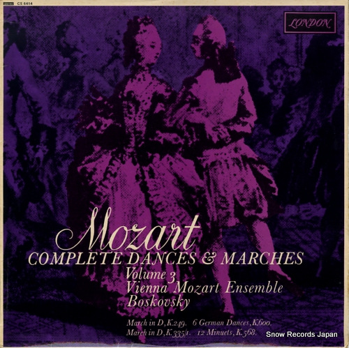 BOSKOVSKY, WILLI mozart; complete dances & marches volume 3 CS6414