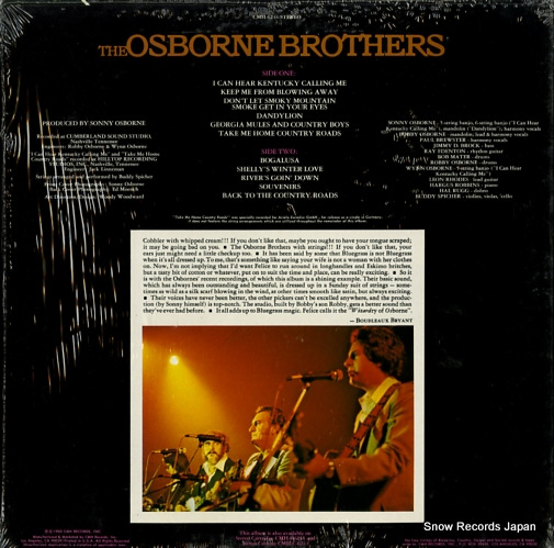 OSBORNE BROTHERS, THE i can hear kentucky calling me CMH-6244