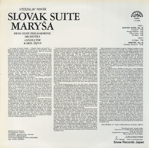 SEJNA, KAREL novak; slovak suite / marysa 1100648