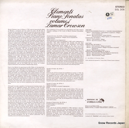CROWSON, LAMAR clementi; piano sonatas volume 1 SOL306