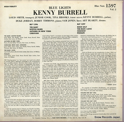 BURRELL, KENNY blue lights, volume 2 BLP1597