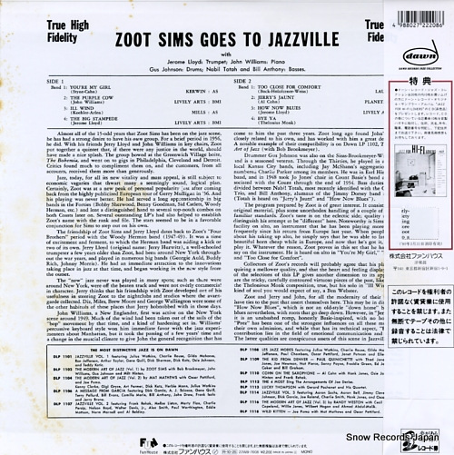 SIMS, ZOOT zoot sims goes to jazzville 22WB-7008