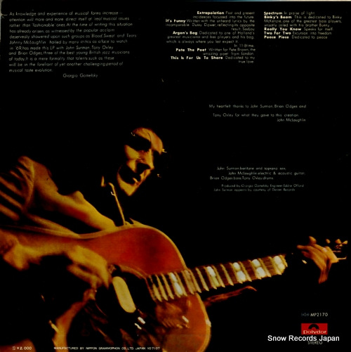 MCLAUGHLIN, JOHN extrapolation MP2170