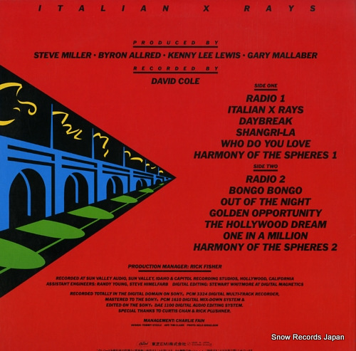 MILLER, STEVE, BAND italian x rays ECS-81686