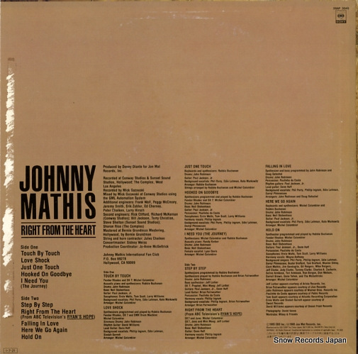 MATHIS, JOHNNY right from the heart 28AP3049