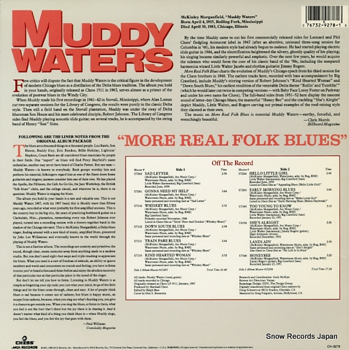 WATERS, MUDDY more real folk blues CH-9278