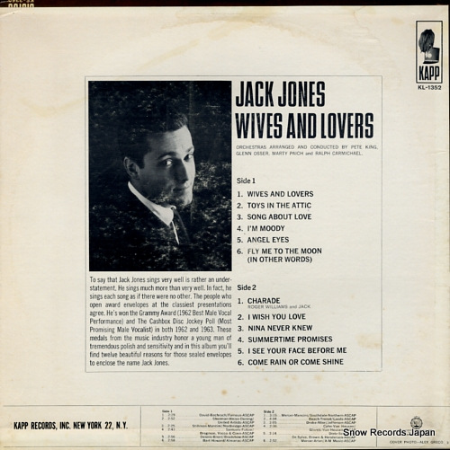 JONES, JACK wives and lovers KL-1352