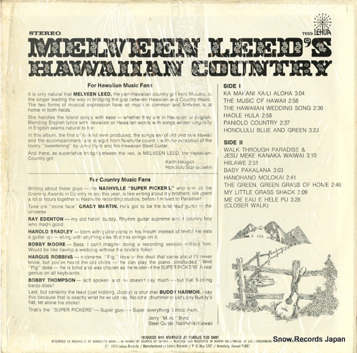 LEED, MELVEEN melveen leed's hawaiian country SL7019