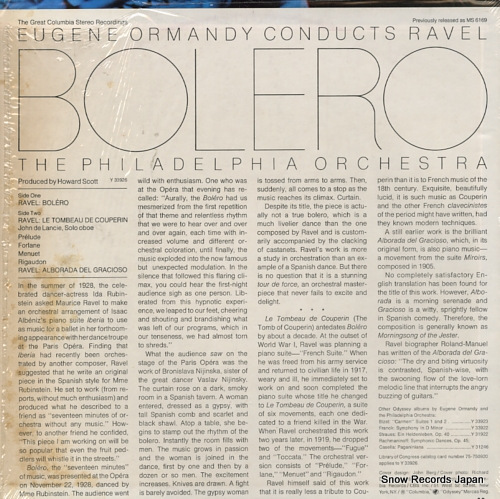 ORMANDY, EUGENE ravel; bolero Y33926