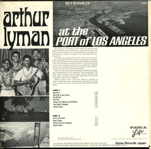 LYMAN, ARTHUR at the port of los angeles SL1036