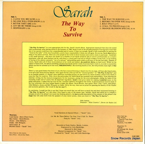 SARAH the way to survive SAR1003