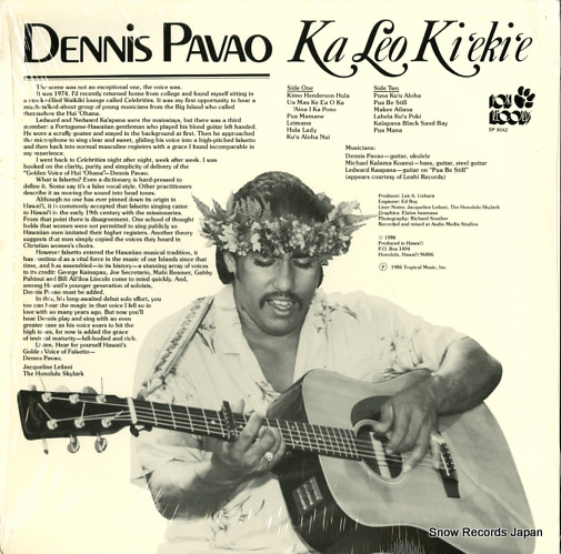 PAVAO, DENNIS ka leo ki'eki'e SP9042