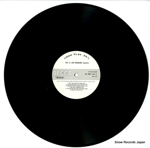HOWARD, JAN this is jan howard country DL4931