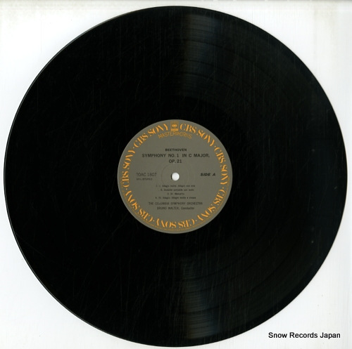 WALTER, BRUNO beethoven; symphony no.1 & no.2 20AC1807