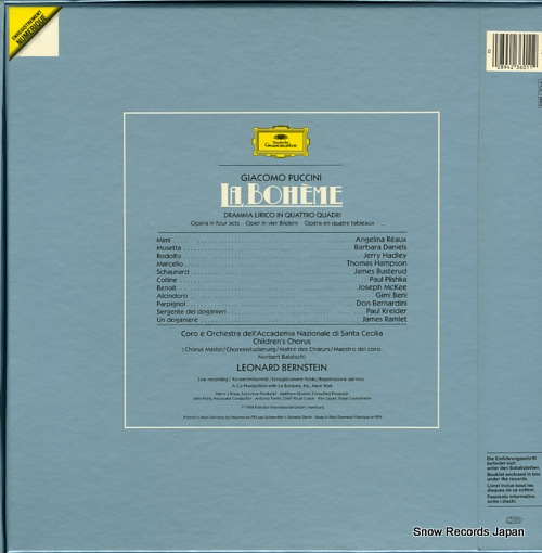 BERNSTEIN, LEONARD puccini; la boheme 423601-1