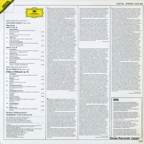 KARAJAN, HERBERT VON grieg; peer gynt suites 1 & 2 2532068