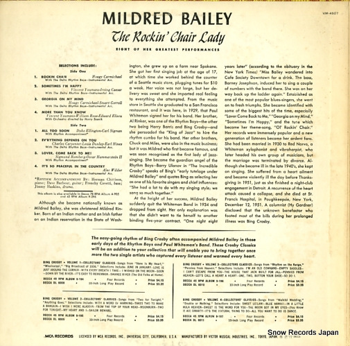 BAILEY, MILDRED the rockin' chair lady VIM-4507(M)