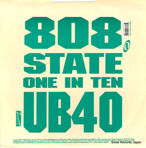 UB40 / 808 STATE one in ten ZANG39TX