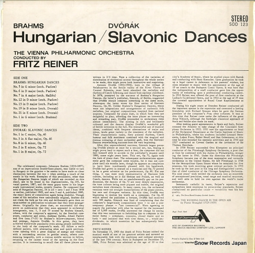 REINER, FRITZ brahms; hungarian SDD123