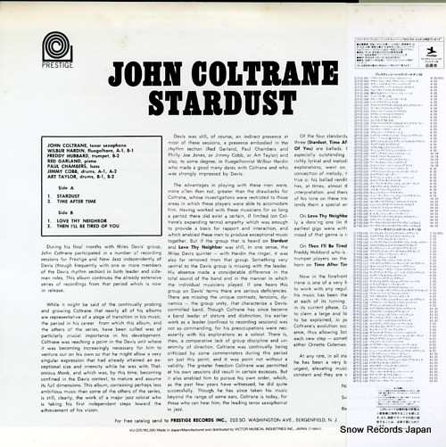 COLTRANE, JOHN stardust VIJ-226