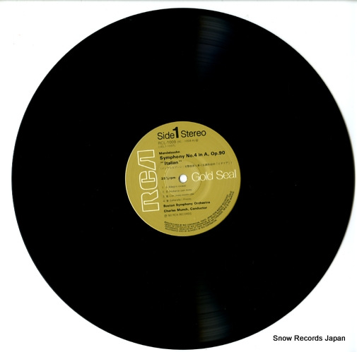 MUNCH, CHARLES mendelssohn; symphony no.4 
