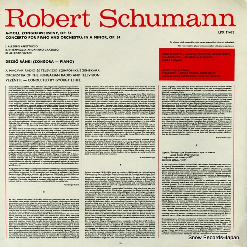 RANKI, DEZSO schumann; piano concerto in a minor op.54 LPX11495