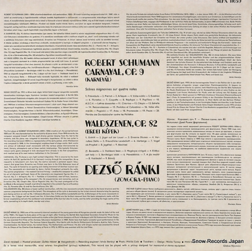 RANKI, DEZSO schumann; carnaval / waldszenen SLPX11659