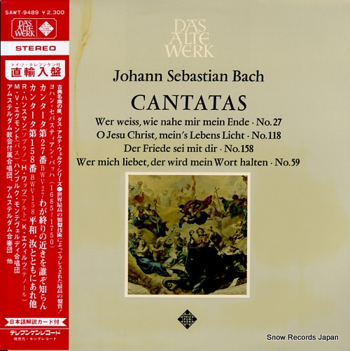 CONCERTO AMSTERDAM bach; cantatas SAWT9489-BEX