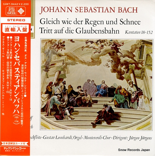LEONHARDT, GUSTAV bach; gleich wie der regen und schnee SAWT9442-B