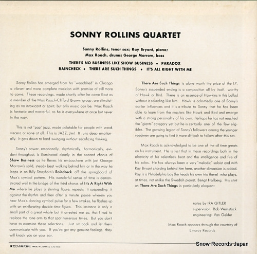 ROLLINS, SONNY worktime LPJ-70012