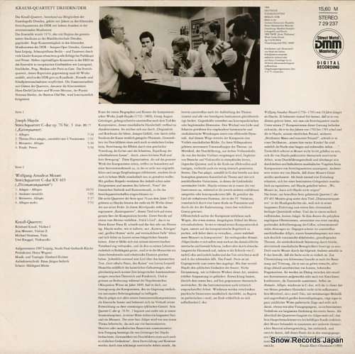 KRAUSS QUARTETT haydn; streichquartett c-dur op.76 nr.3 729237