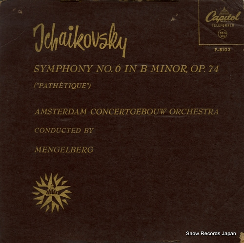 MENGELBERG, WILLEM tchaikovsky; symphony no.6 