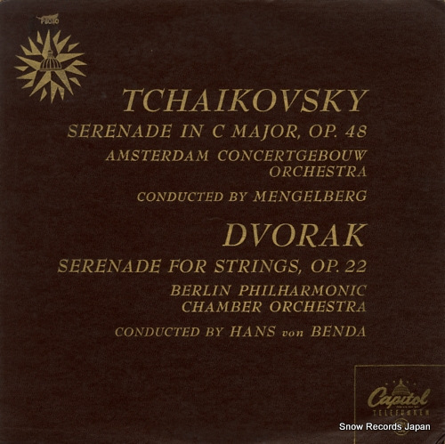 MENGELBERG, WILLEM tchaikovsky; serenade in c major, op.48 P-8060