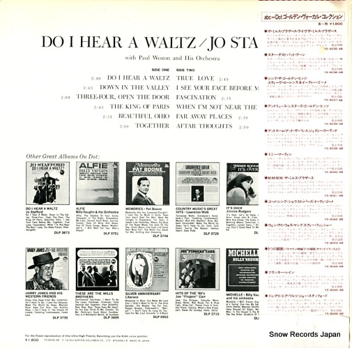 STAFFORD, JO do i hear a waltz YS-8046-AB