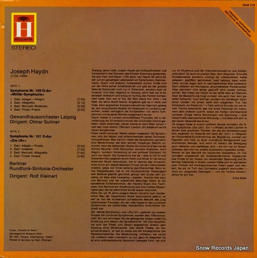 SUITNER, OTMAR haydn; militar-symphonie / die uhr 2548218