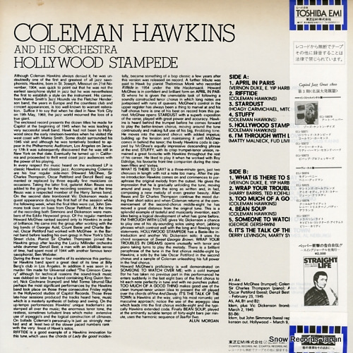 HAWKINS, COLEMAN hollywood stampede ECJ-50071