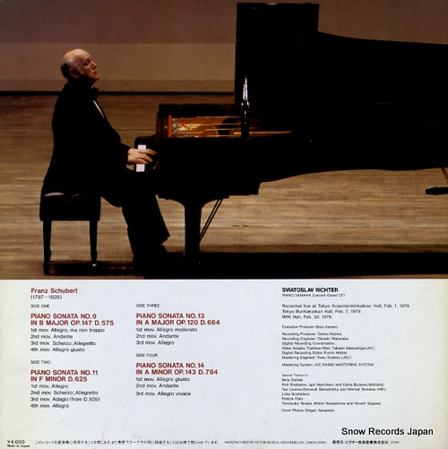 RICHTER, SVJATOSLAV schubert; piano sonatas no.9, no.11, no.13, no.14 VIC-4154