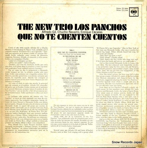 NEW TRIO LOS PANCHOS, THE que no te cuenten cuentos ES1886