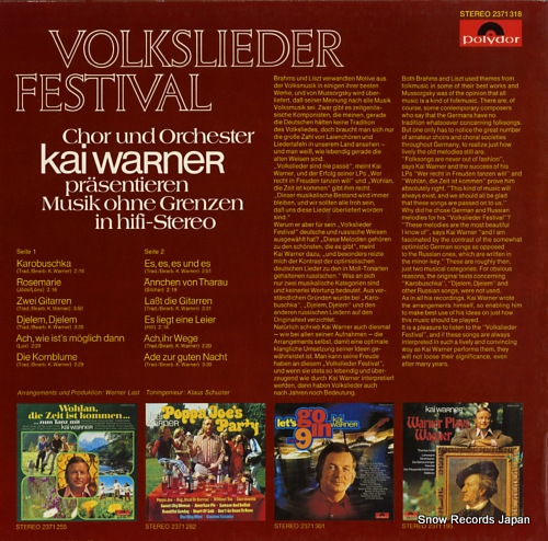 WARNER, KAI volkslieder festival 2371318