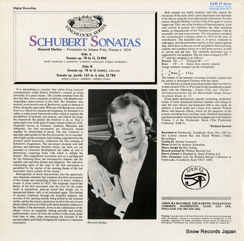 SHELLEY, HOWARD schubert sonatas SAR13